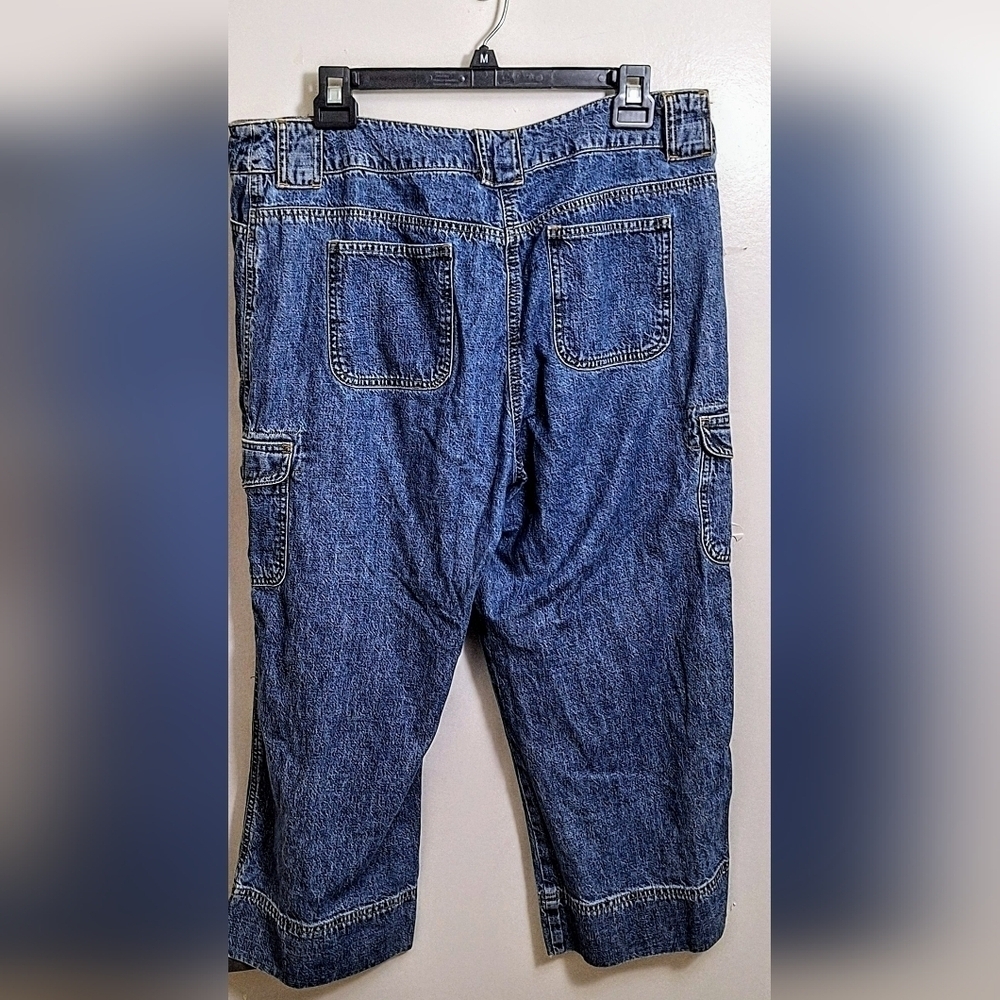 NWOT Jones New York Denim Cargo Jeans - Picture 6 of 9
